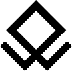Odal Rune symbol used by White Separatists and depicted by Roof in drawing in beach sand above