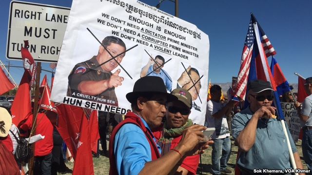 Demonstrations in California this week against the visit of Hun Sen to attend an ASEAN meeting headed by President Obama