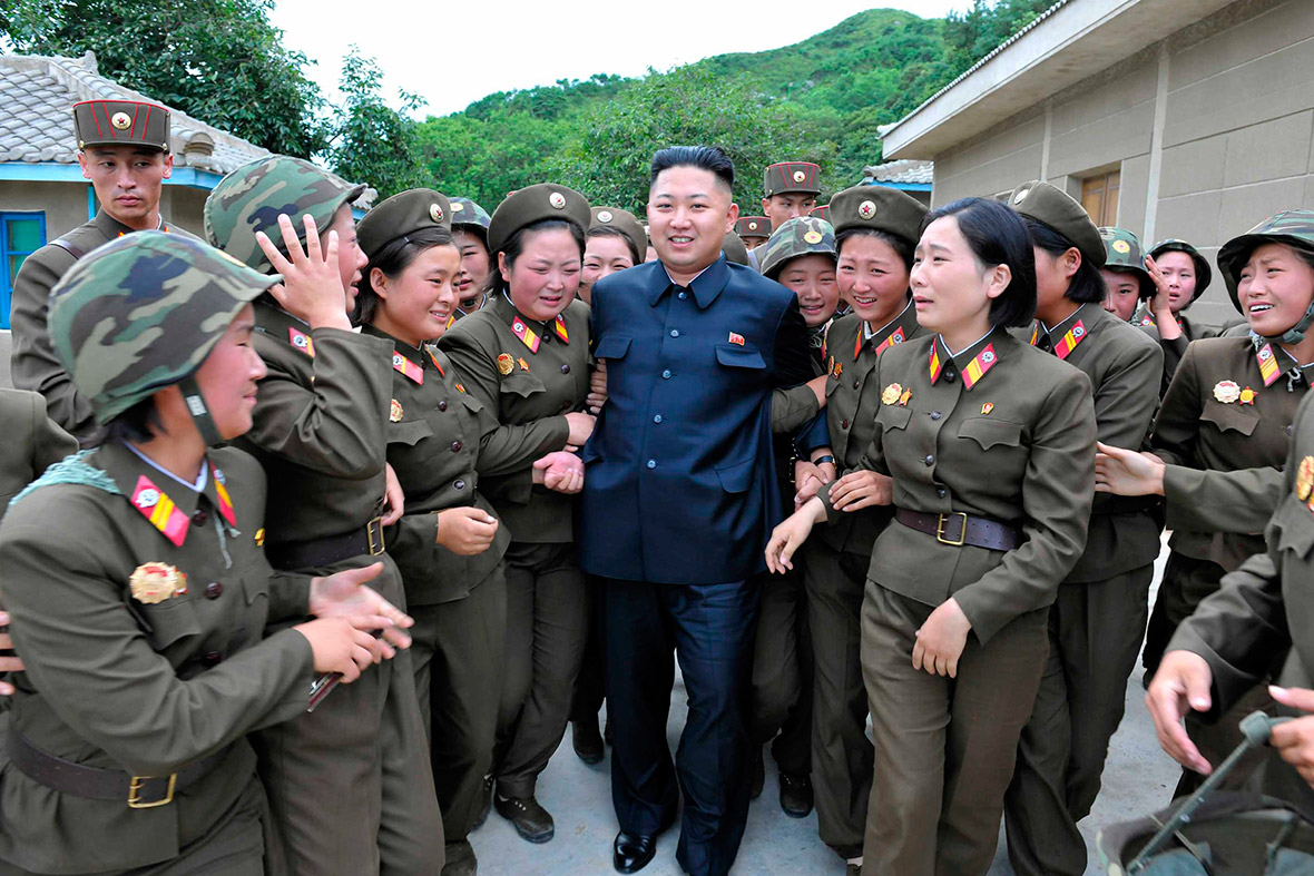 Kim Jong Un receiving popular adoration courtesy of the Ministry of Agitation and Propaganda