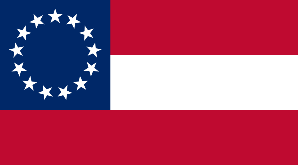 Flag of the Confederate States of America 1861-1863. The flag is made in China