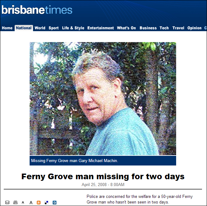 Photo Murray stole from the Internet of a man from Brisbane, Australia