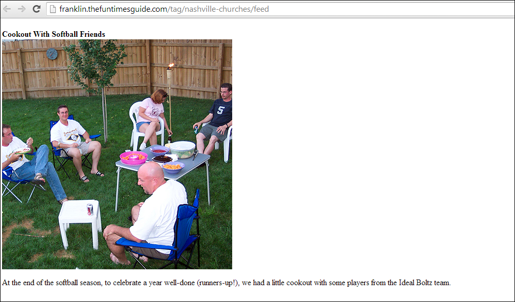 The original true photo of man attending a cookout with no connection to the KKK