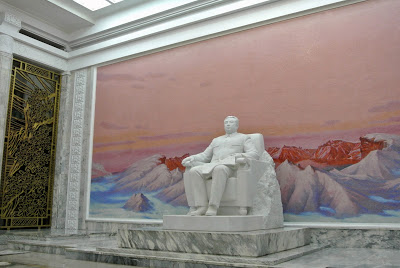 Some favored the portrait of Kim Il Sung behind a gynecologist's chair (insert 