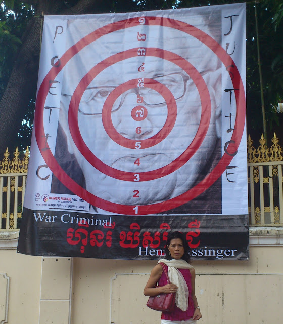 Protest sign approved by Hun Sen during President Obama's 2012 visit to Cambodia