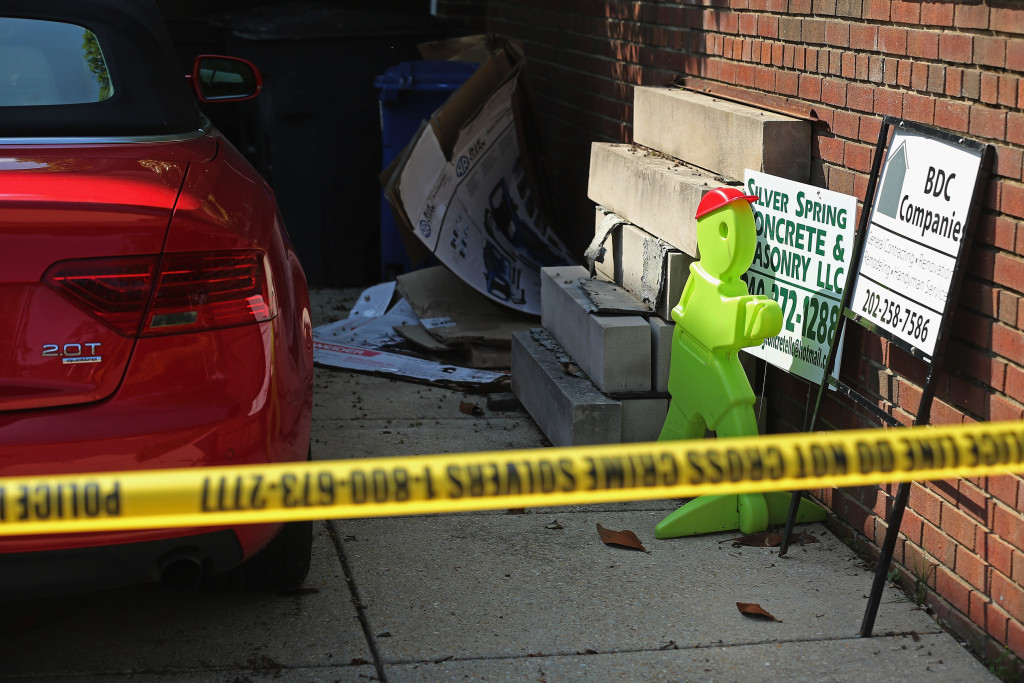 Police tape outside Savopoulos garage (Photo by Chip Somodevilla/Getty Images)