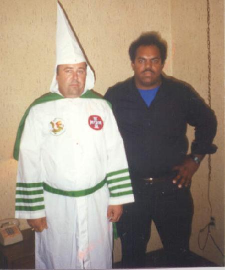 Daryl Davis with another Klan leader Roger Kelly in the 1990