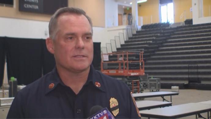 Colorado Springs Fire Marshall Brett Lacey after being attacked by Trump Friday