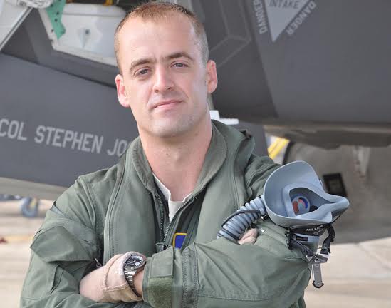 U.S. Air Force Major Robert Dean MIller, test pilot for the elite F-35 next generation combat fighter jets at Edwards Air Force base