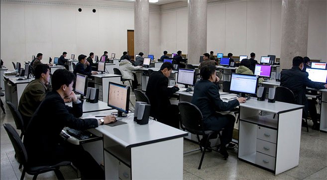 Computers in Grand People's Study House|Picture: E. Lafforgue