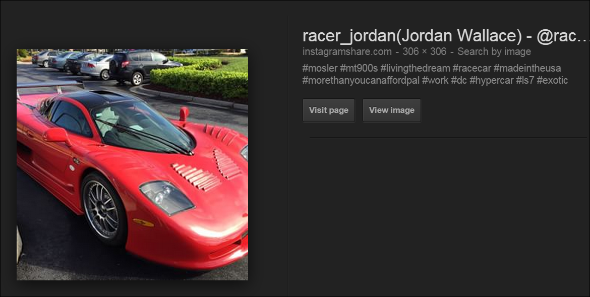 The Mosler racing car of Savvas Savopulos. The registration papers were found by a police search in the BMW owned by Jordan Wallace parked near the Savopoulos residence on the day of the murders.