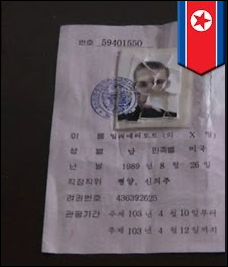 Allegedly torn tourist visa Matthew Miller allegedly ripped up upon arrival in North Korea in April