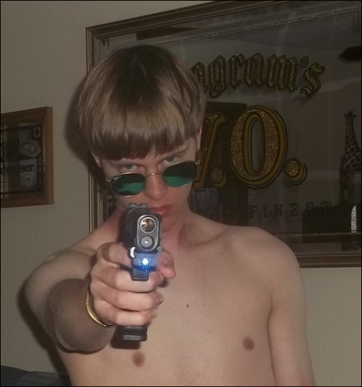 Dylan Roof in a photo he published on his website days before he committed mass murder