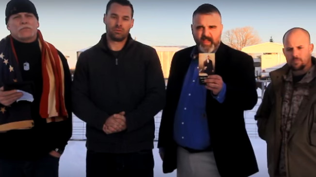 Blaine Cooper with 3 other military wannabes