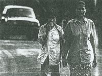 12 year-old Mea Sith with her mother, a former ammunition porter for the Khmer Rouge who was Pol Pot's 2cd wife. The photo was taken on the day after Pol Pot died in April 1998 